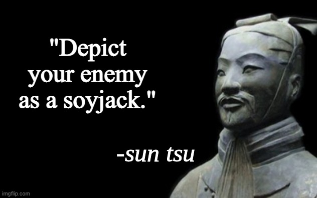 real | "Depict your enemy as a soyjack." | made w/ Imgflip meme maker