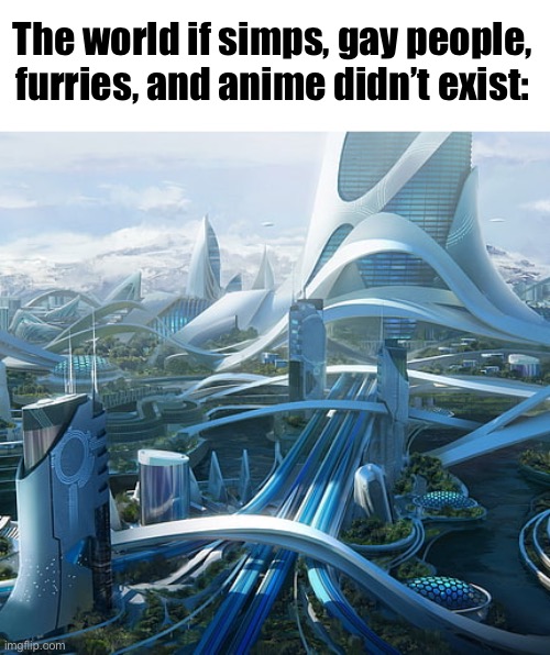 The world if | The world if simps, gay people, furries, and anime didn’t exist: | image tagged in the world if | made w/ Imgflip meme maker