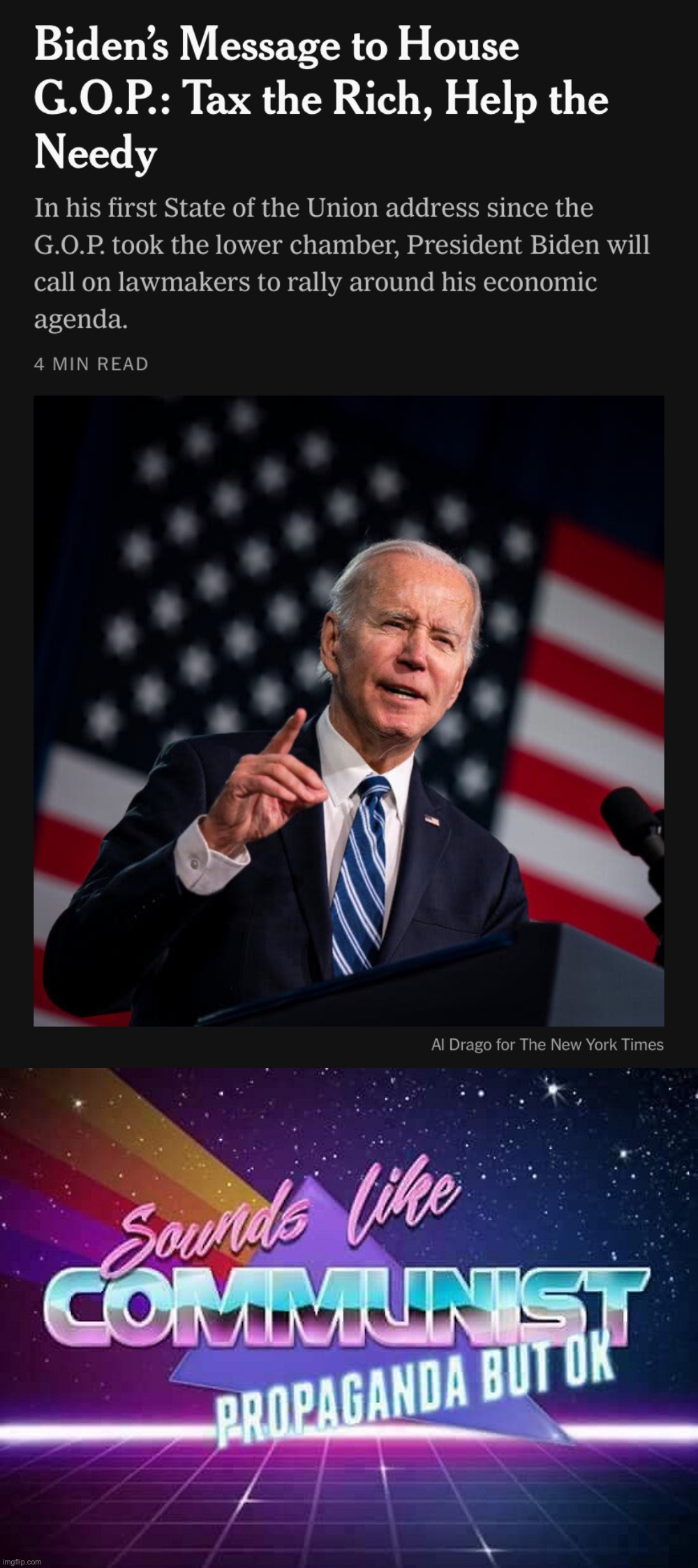 Expect another full-blown Communist speech from Antifa ringleader Biden. Well, voters already rejected that, so try again, buddy | image tagged in biden state of the union,sounds like communist propaganda,biden,commie,crush the commies,elections have consequences | made w/ Imgflip meme maker