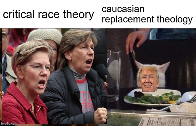 les be honest | critical race theory; caucasian replacement theology | image tagged in memes | made w/ Imgflip meme maker
