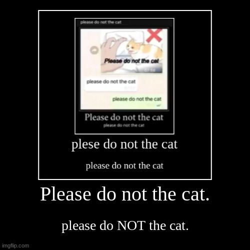 Please do not the cat loop | image tagged in funny,demotivationals | made w/ Imgflip demotivational maker