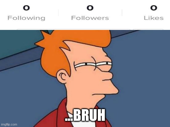 When you get on TikTok | ...BRUH | image tagged in memes,futurama fry | made w/ Imgflip meme maker