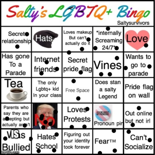 The Pride Bingo | IS | image tagged in the pride bingo | made w/ Imgflip meme maker
