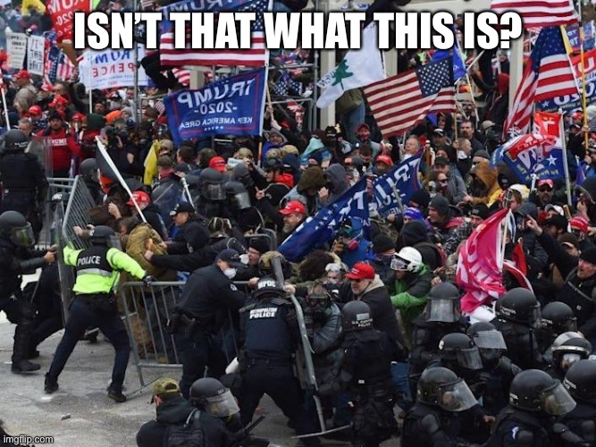 Cop-killer MAGA right wing Capitol Riot January 6th | ISN’T THAT WHAT THIS IS? | image tagged in cop-killer maga right wing capitol riot january 6th | made w/ Imgflip meme maker