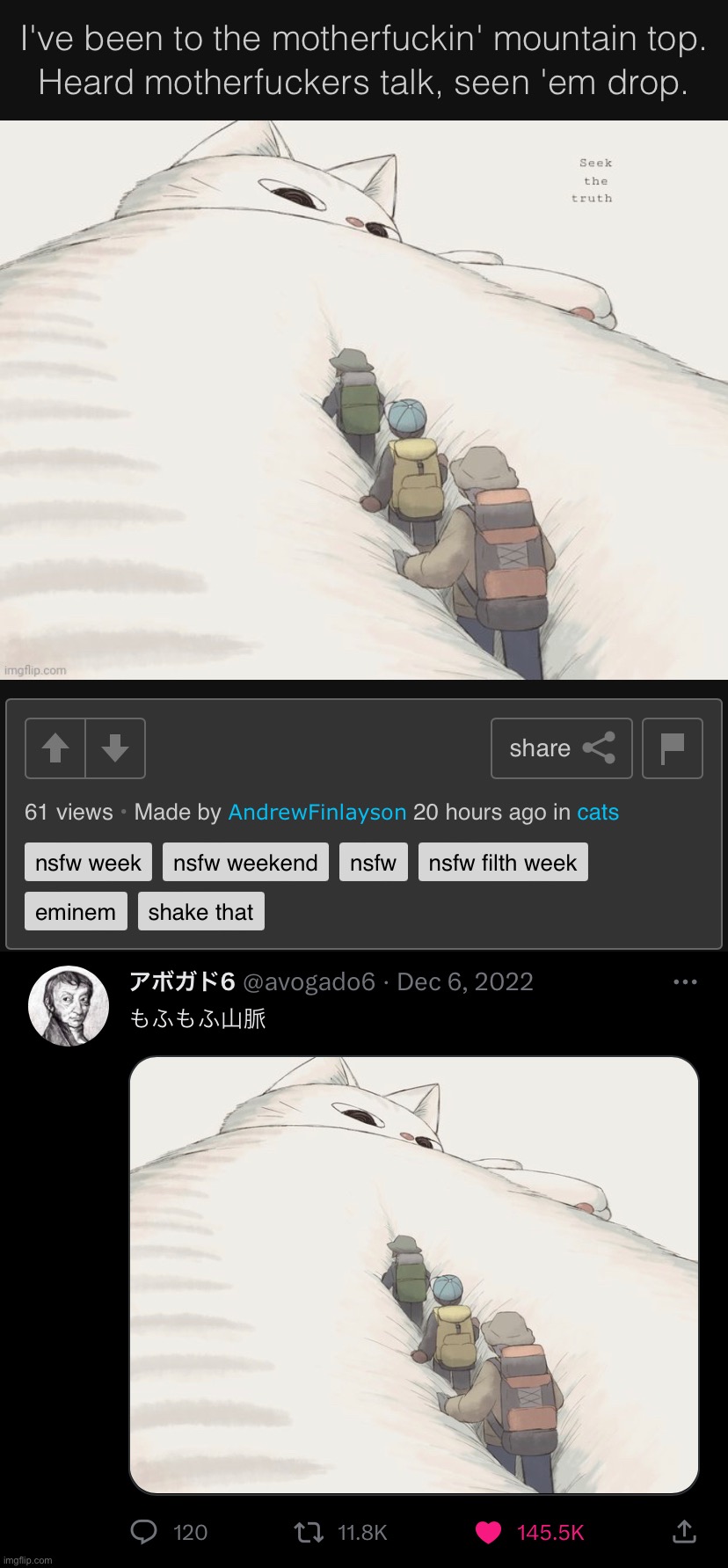Andrew posted a avogado6 art real?!?!??? | made w/ Imgflip meme maker