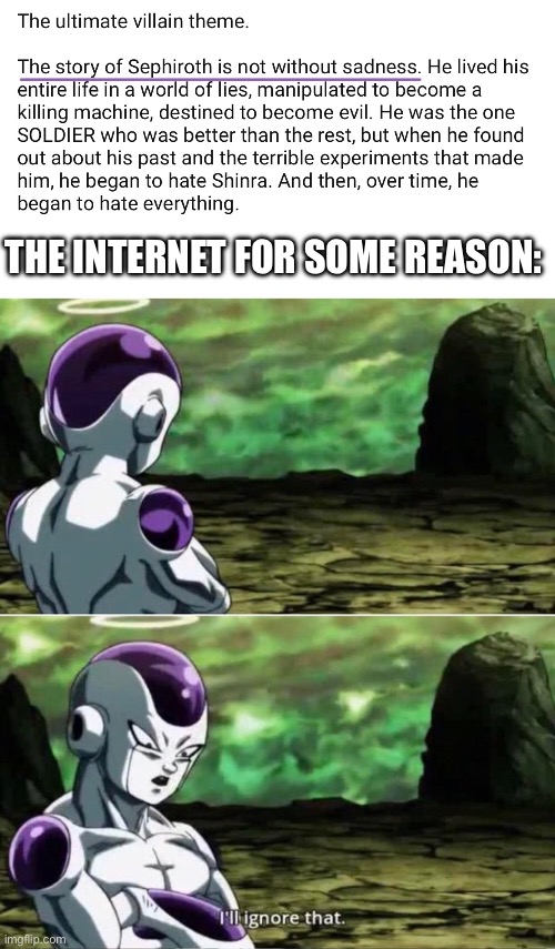Quick spoiler warning btw | THE INTERNET FOR SOME REASON: | image tagged in ill ignore that | made w/ Imgflip meme maker