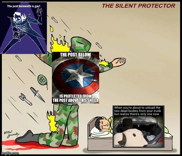 I feel like a hero ngl | image tagged in the silent protector | made w/ Imgflip meme maker