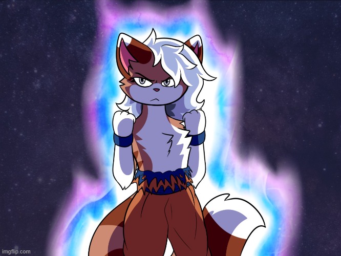 Art by Crybaby-Kitty (I fricking love Dragon Ball Super) | image tagged in ultra instinct,furry,dragon ball super | made w/ Imgflip meme maker