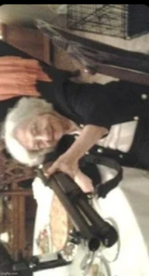 granny boutta shoot post below and the user | image tagged in grandma with a shotgun | made w/ Imgflip meme maker