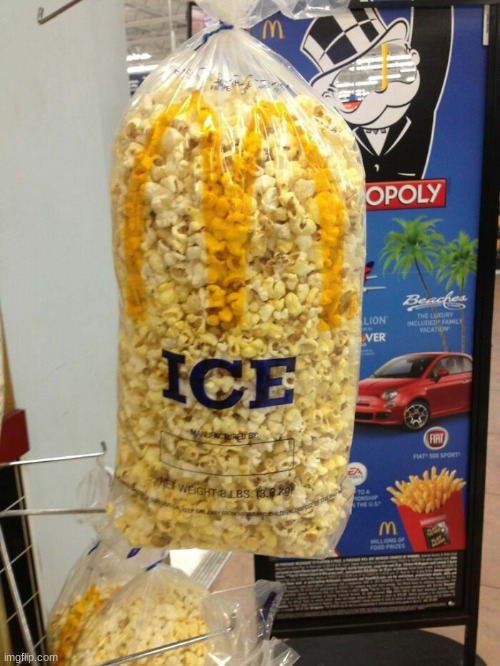 Ice Popcorn | image tagged in you had one job | made w/ Imgflip meme maker