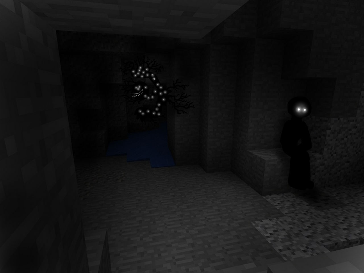 Minecraft cursed cave Blank Meme Template