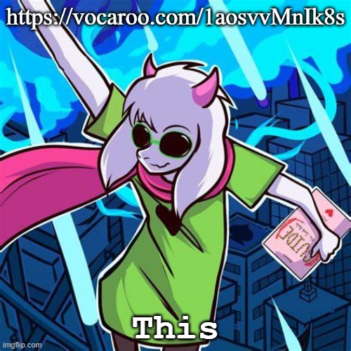 Dave Strider-looking Asriel | https://vocaroo.com/1aosvvMnIk8s; This | image tagged in dave strider-looking asriel | made w/ Imgflip meme maker