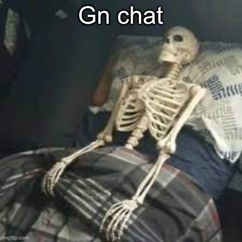 sleeping skeleton | Gn chat | image tagged in sleeping skeleton | made w/ Imgflip meme maker