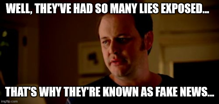 Allstate | WELL, THEY'VE HAD SO MANY LIES EXPOSED... THAT'S WHY THEY'RE KNOWN AS FAKE NEWS... | image tagged in allstate | made w/ Imgflip meme maker