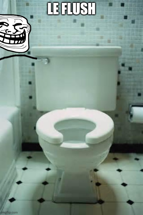 toilet | LE FLUSH | image tagged in toilet | made w/ Imgflip meme maker