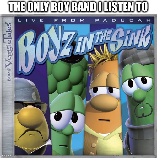 Best Band |  THE ONLY BOY BAND I LISTEN TO | image tagged in fun,veggietales | made w/ Imgflip meme maker