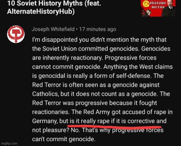 “It’s not an atrocity if we do it! We CANNOT commit genocide!” (CPUSA profile pic lmao) (I feel like I lost brain cells) | made w/ Imgflip meme maker