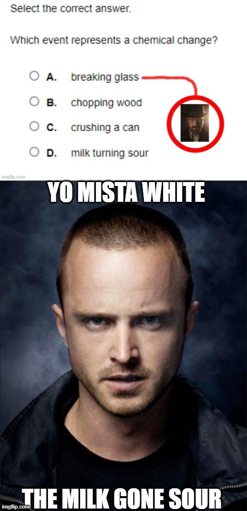 This question showed up in a random science test | made w/ Imgflip meme maker