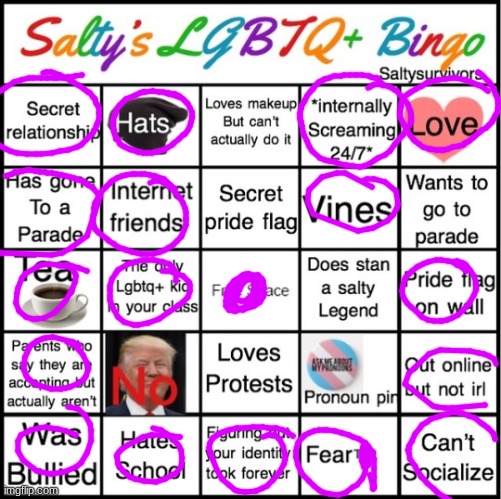 double bingo | image tagged in the pride bingo | made w/ Imgflip meme maker