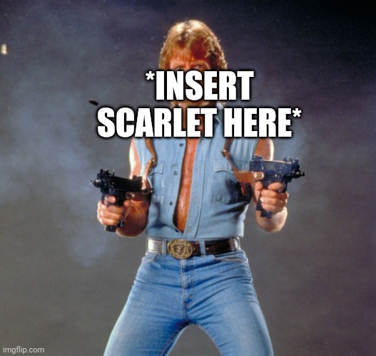 Chuck Norris Guns Meme | *INSERT SCARLET HERE* | image tagged in memes,chuck norris guns,chuck norris | made w/ Imgflip meme maker