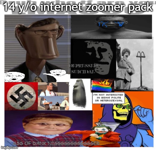 Masked Normie | 14 y/o internet zoomer pack | image tagged in hey internet,internet,kids | made w/ Imgflip meme maker