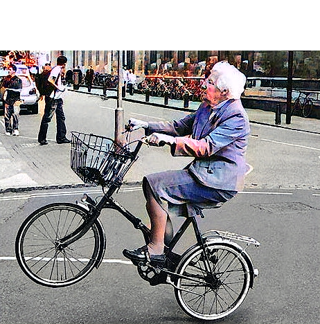 High Quality cycling grandma Blank Meme Template