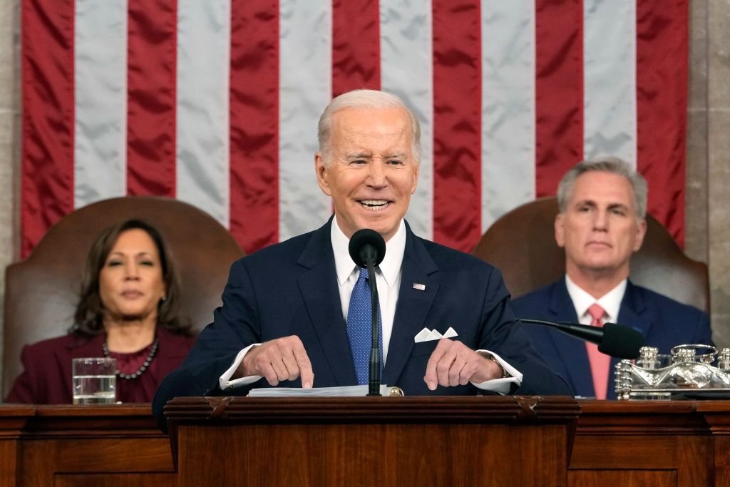 High Quality Biden podium state of the union 2023 Blank Meme Template