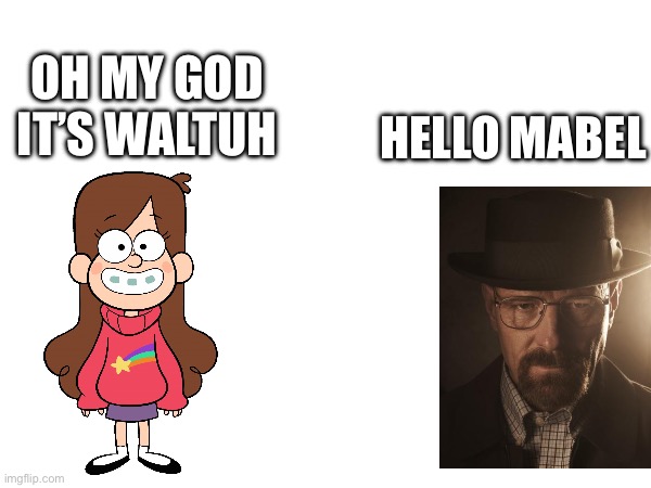 OH MY GOD IT’S WALTUH HELLO MABEL | made w/ Imgflip meme maker