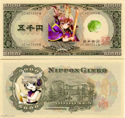 image tagged in memes,touhou,yen | made w/ Imgflip meme maker