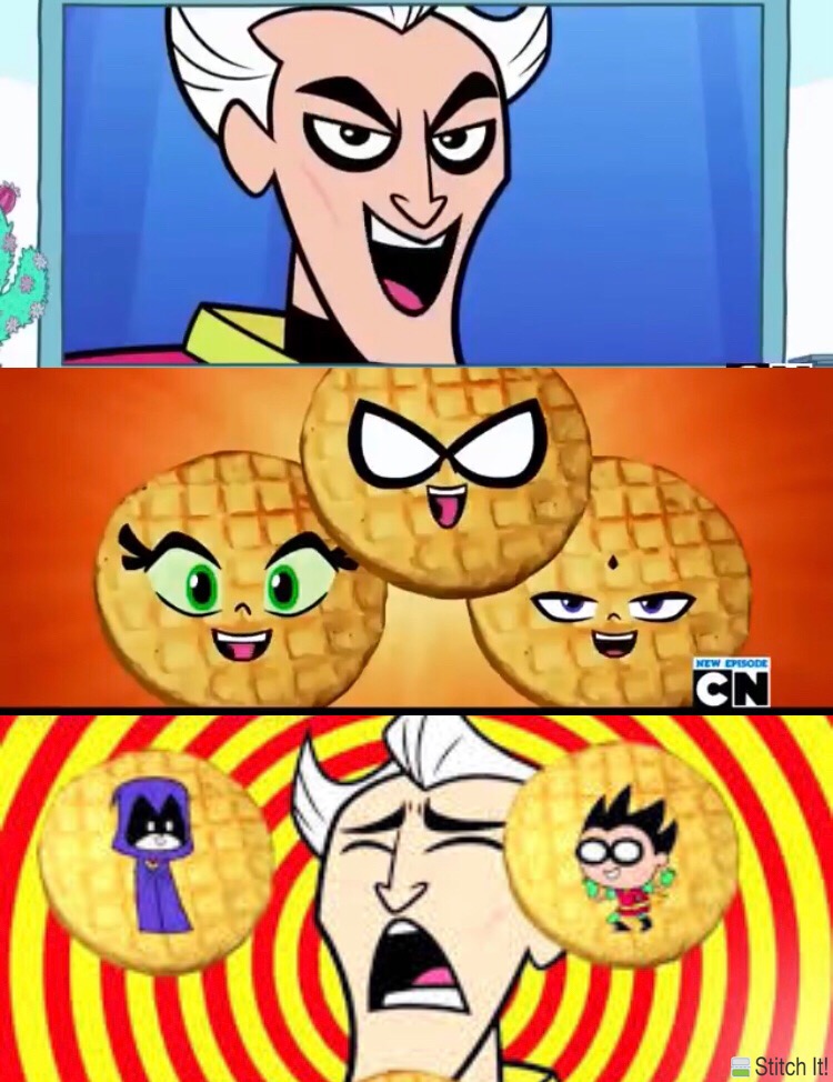 Teen Titans Waffles Blank Meme Template