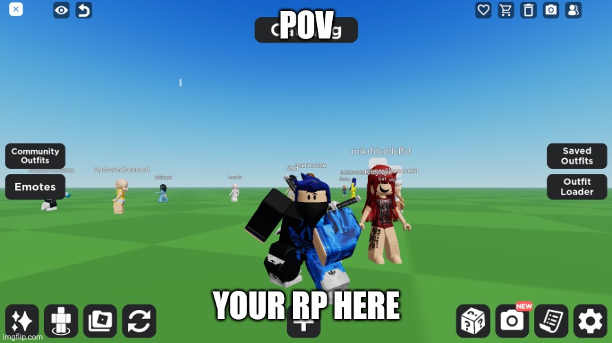 Zero the robloxian | POV; YOUR RP HERE | image tagged in zero the robloxian | made w/ Imgflip meme maker