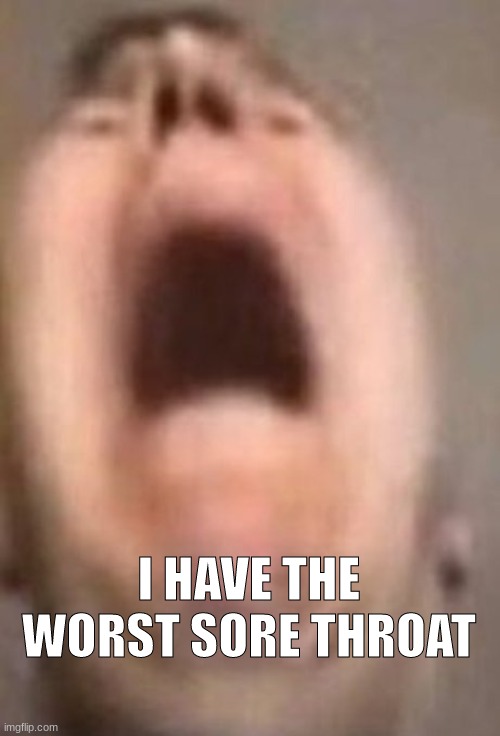 ` | I HAVE THE WORST SORE THROAT | made w/ Imgflip meme maker