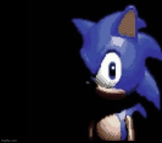 Sonic stares | image tagged in sonic stares | made w/ Imgflip meme maker