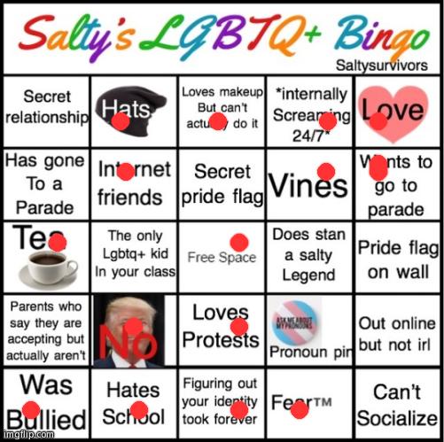 *Gay Boi Noise* | image tagged in the pride bingo | made w/ Imgflip meme maker