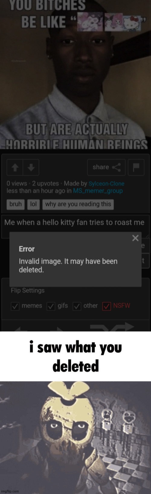 image tagged in i saw what you deleted | made w/ Imgflip meme maker