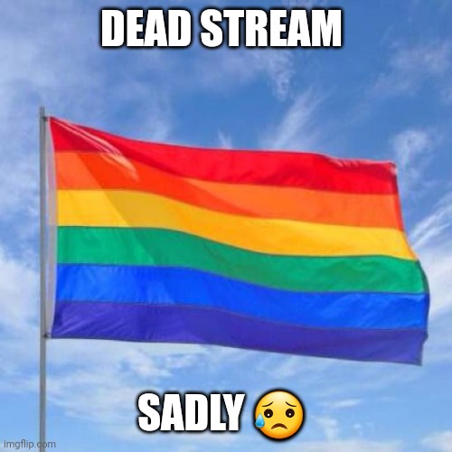 Gay pride flag | DEAD STREAM; SADLY 😥 | image tagged in gay pride flag | made w/ Imgflip meme maker