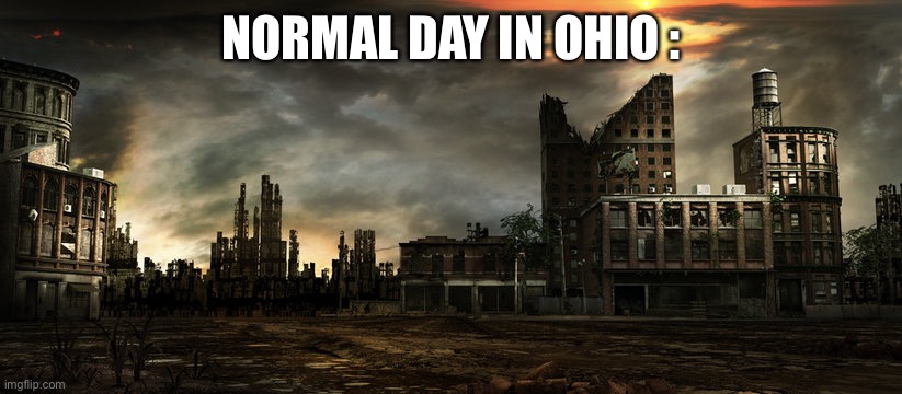normal day in ohio be like | NORMAL DAY IN OHIO : | image tagged in ohio,memes | made w/ Imgflip meme maker