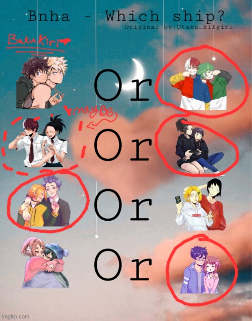Bnha- Which ship? | image tagged in bnha- which ship | made w/ Imgflip meme maker