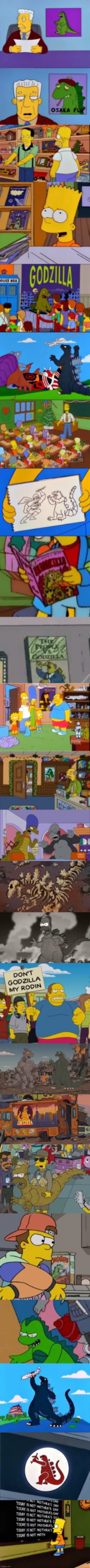 almost every time the simpsons have used godzilla or other kaiju | made w/ Imgflip meme maker