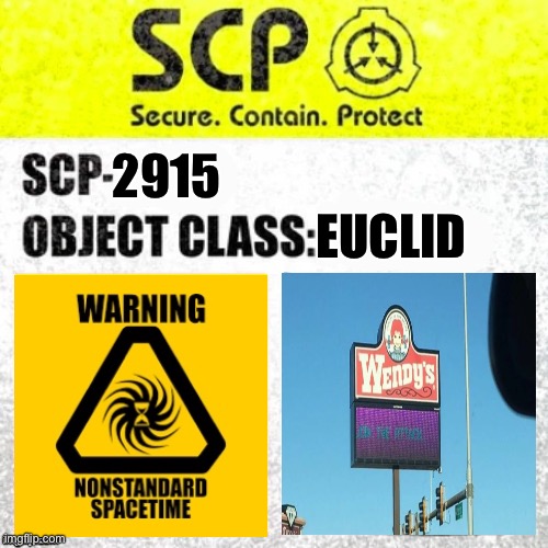 SCP-2915 (Frostee-Flesh) | 2915; EUCLID | image tagged in scp euclid label template foundation tale's | made w/ Imgflip meme maker