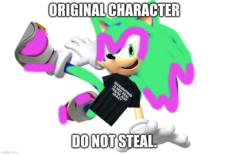 orignal chracter no steel | ORIGINAL CHARACTER; DO NOT STEAL. | image tagged in sonic,oc,sonic oc,funny,meme,joke | made w/ Imgflip meme maker