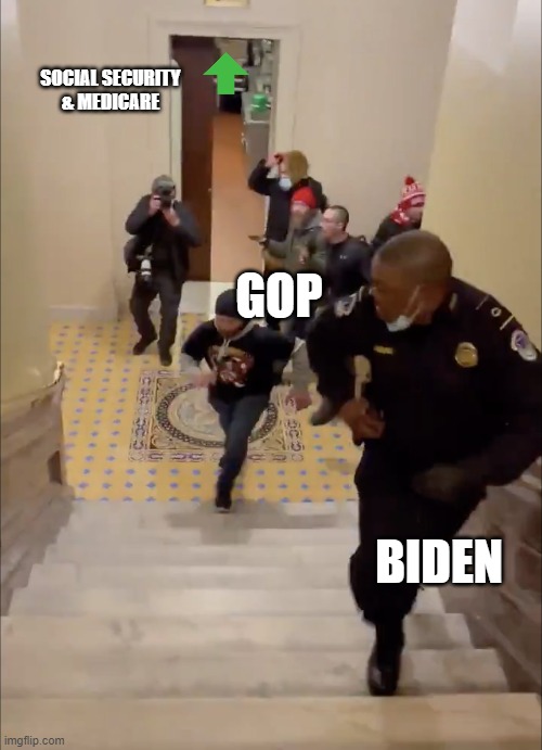 If Biden is Not Capable what are the GOP? | SOCIAL SECURITY & MEDICARE; GOP; BIDEN | image tagged in social security,medicare,joe biden,eugene goodman | made w/ Imgflip meme maker