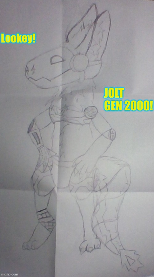 Old Art by ME!!! (Frosten) | Lookey! JOLT GEN 2000! | image tagged in protogen drawing | made w/ Imgflip meme maker