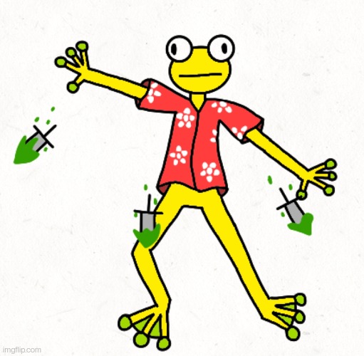 I drew the poison dart frog character | made w/ Imgflip meme maker