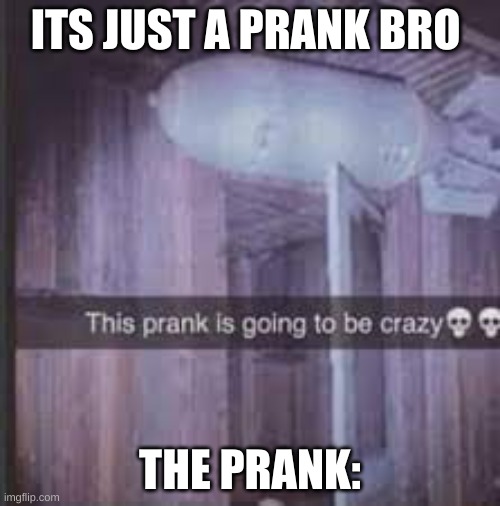 its just a prank bro |  ITS JUST A PRANK BRO; THE PRANK: | image tagged in certified bruh moment,prank,i have achieved comedy | made w/ Imgflip meme maker