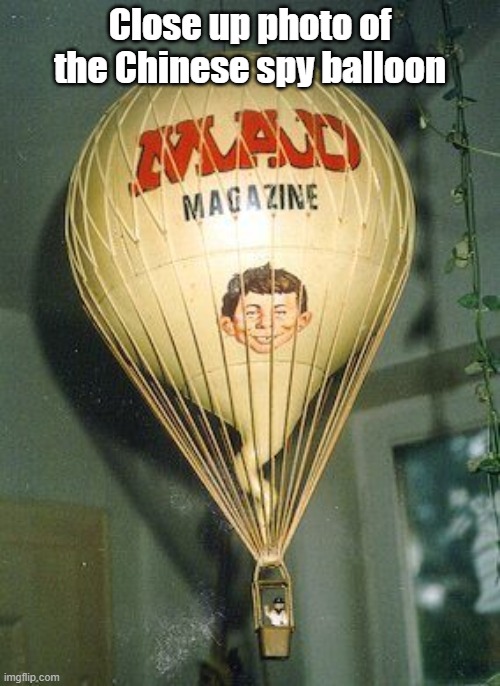 Chinese spy balloon | Close up photo of the Chinese spy balloon | image tagged in chinese,spy,balloon | made w/ Imgflip meme maker