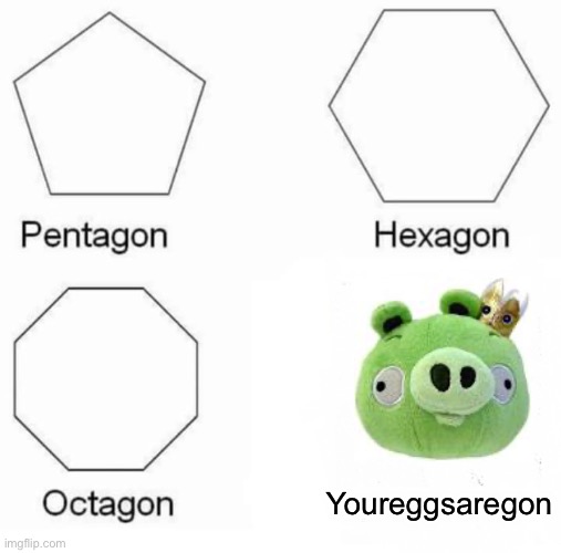 True |  Youreggsaregon | image tagged in memes,pentagon hexagon octagon,angry birds | made w/ Imgflip meme maker