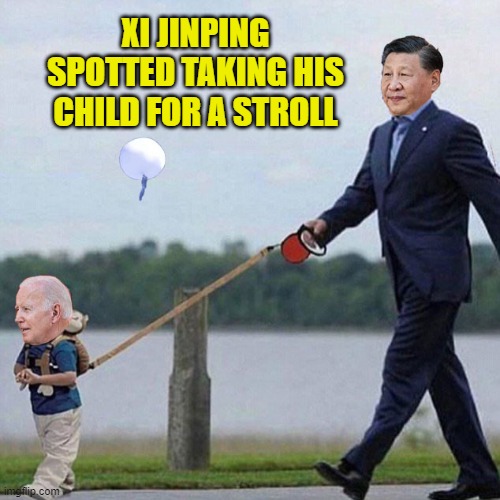 XI JINPING SPOTTED TAKING HIS CHILD FOR A STROLL | image tagged in joe biden,xi jinping,china,china virus,memes | made w/ Imgflip meme maker