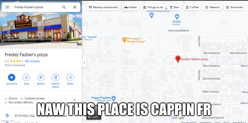 NAW THIS PLACE IS CAPPIN FR | made w/ Imgflip meme maker