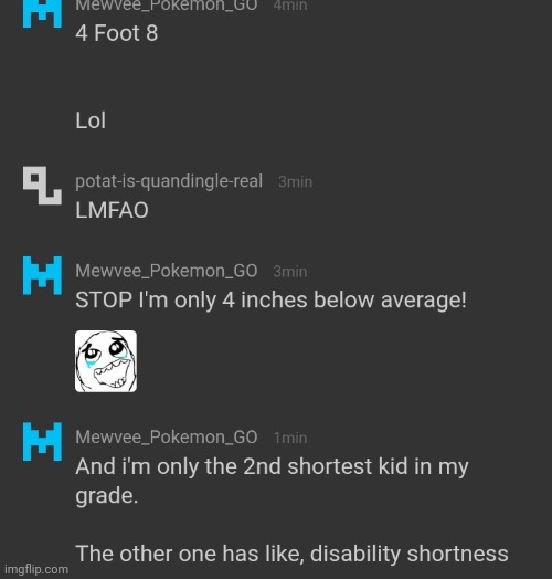 YALLCANTSAYIMSHORTOMFGGGG | made w/ Imgflip meme maker